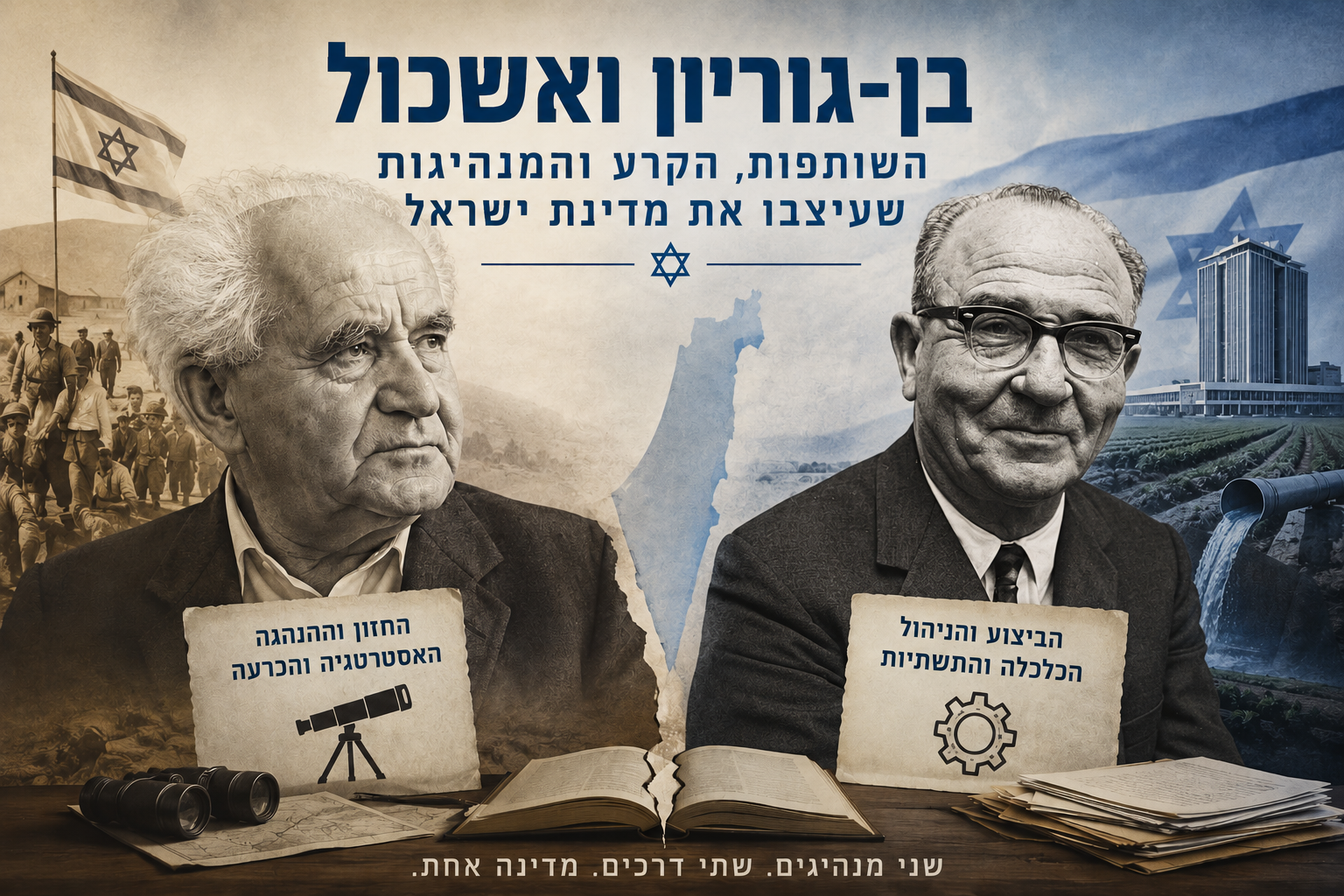 Read more about the article היחסים בין דוד בן-גוריון ללוי אשכול, המשותף והשונה